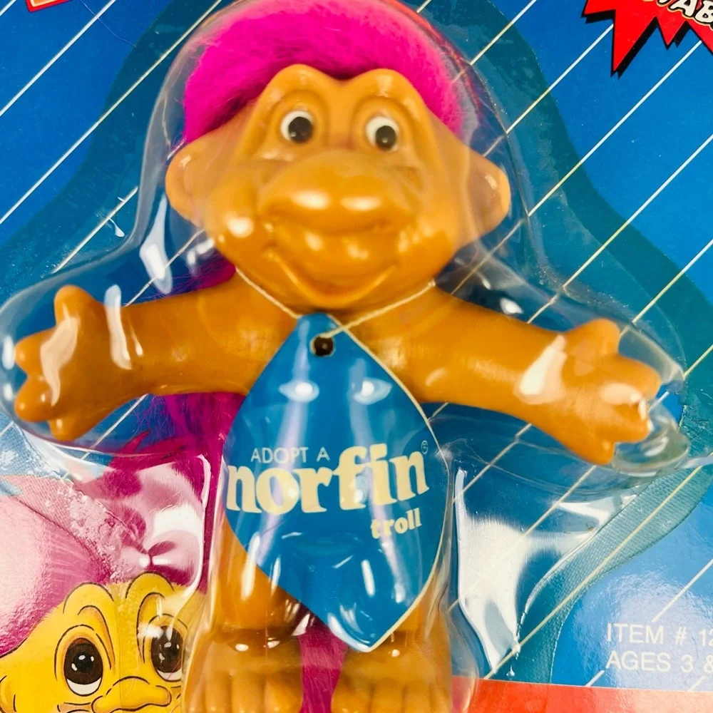 Norfin Troll Bend Ems Toy Vintage Bendable Poseable 1992 Pink Hair Just Toys